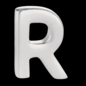 Kendra Scott Sterling Silver Letter R Stud Earring